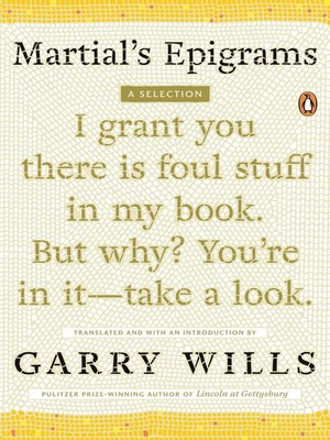 cover image of Martial's Epigrams